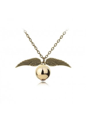 Quidditch Golden Snitch Gold Pocket Necklace Harry Potter Deathly Hallows