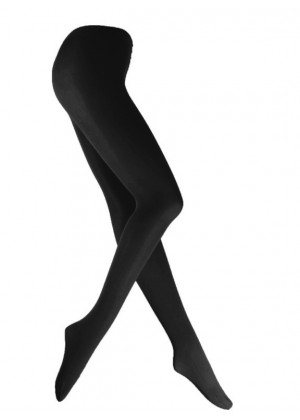 Black 80s 70s Disco Opaque Womens Pantyhose Stockings Hosiery Tights 80 Denier tt1067-10