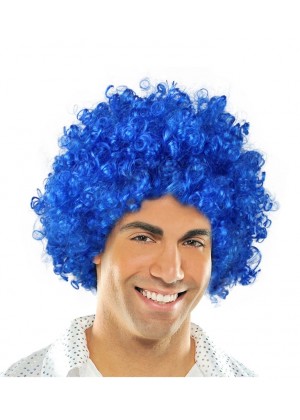 Blue Funky Afro Wig