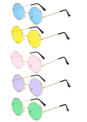 Sunglasses Retro 80s Round Frame Hippie Glasses  tt1090a
