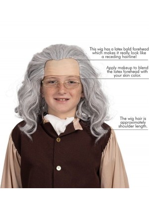 Kids Benjamin Franklin Wig Accessory tt1204