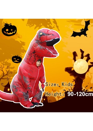 Red Kids T-Rex Blow up Dinosaur Inflatable Costume