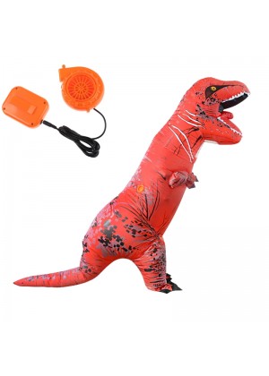 Red ADULT T-REX INFLATABLE Costume Jurassic Blowup Dinosaur TRex T Rex