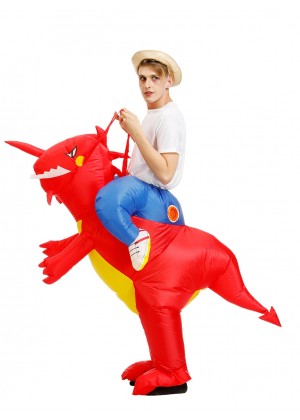 Adult Red Dinosaur t-rex Blow Up inflatable costume tt2022-1