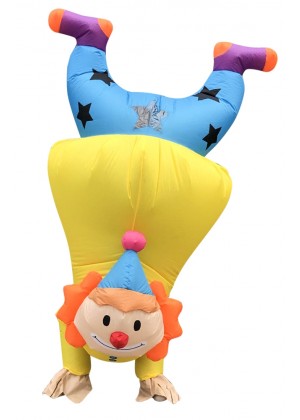 Handstand Clown Circus carry me inflatable fun costume