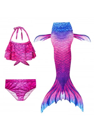 Kids Mermaid Costume Tail Monofin Swimsuit Sets