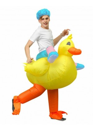 Adults Yellow Duck Carry Me Inflatable Costume