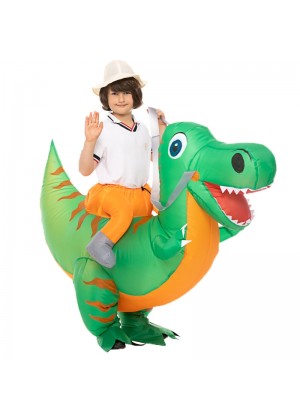 Kids Green T-Rex Ride on Inflatable Costume tt2089