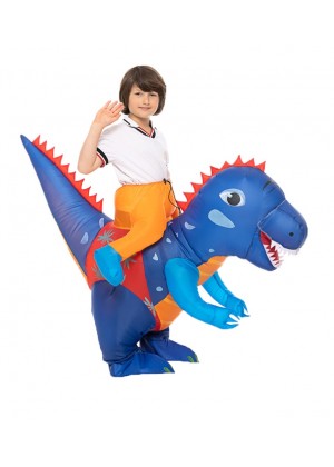 Kids dark blue T-Rex Ride on Inflatable Costume  tt2091