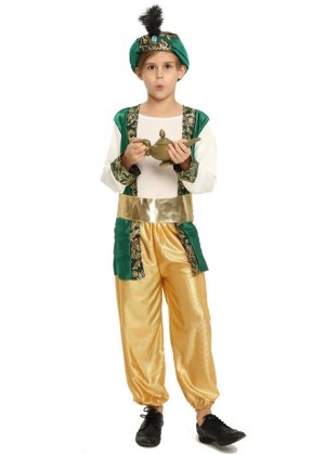 Boys Arabian Genie Aladdin Arab Prince Costume Childrens Kids Book Week Costume