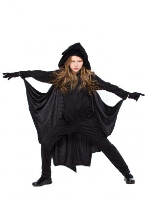 Kids Vampire Bat Cosplay Costume Jumpsuit Dracula Halloween Fancy Dress Outfit