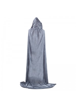 Grey Kids Hooded Cloak Cape Wizard Costume