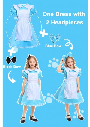 Alice in Wonderland Girls Costume Book Week Dress Kids