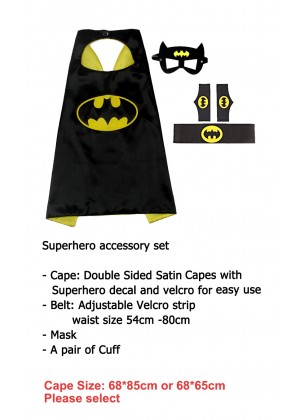 Batman Cape & Mask Costume set Superhero