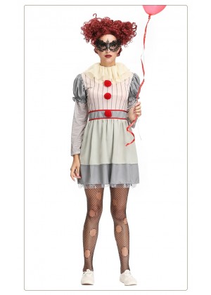 Ladies Pennywise IT Clown Costume tt3147