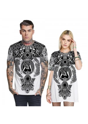 Light Viking Tattoo 3D Printed Fashion T-Shirt tt3232-3