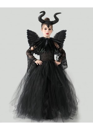 Girl Maleficent Costume with Headpiece tt3282