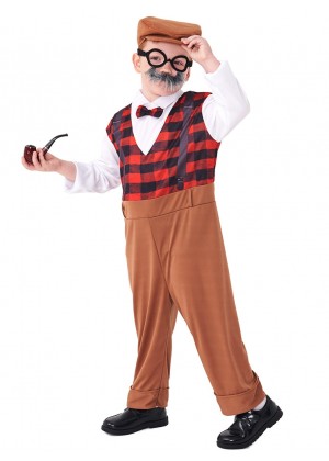 Boys Old man Costume 100 days of school Brown tt3326brown