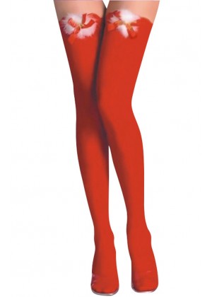 Xmas Christmas Red Thigh high stockings