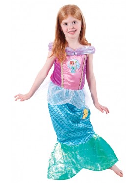 Disney Playtime Mermaid Princess Ariel Book Week Fancy Dress Up Girl Kids Costume