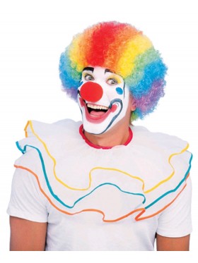  Ladies Mens Multi Coloured Rainbow Circus Afro Clown Fancy Dress Costume Accessory Outfit Wig