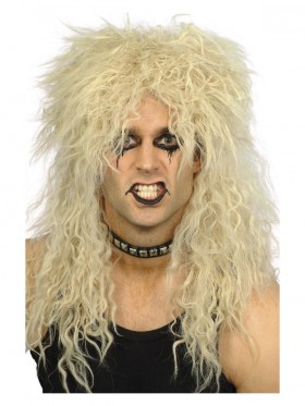 1980s Mega Mullet Blonde Wig