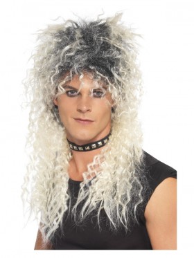 Two Tone Blonde Hard Rocker Wig Accessory