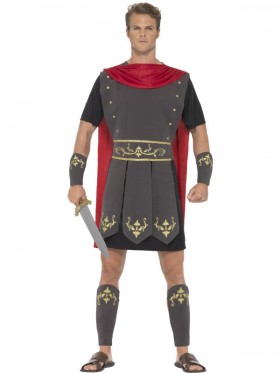 Roman Gladiator Hercules Toga Medieval Halloween Fancy Dress Mens Costume