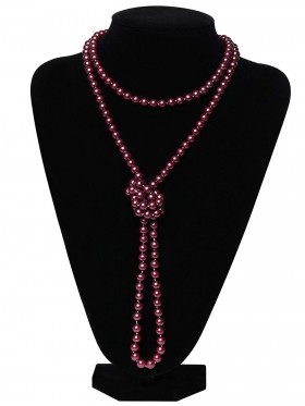 Red Deluxe 20s Flapper Costume Necklace