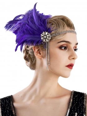 Ladies Purple 20s Flapper Headband