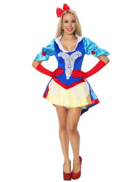 Ladies Snow White Disney Fancy Dress Costume