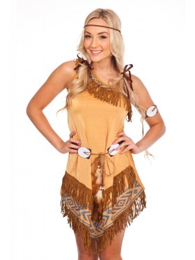 Ladies Indian Wild West Fancy Dress Costume