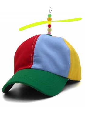 Adult Propeller Beanie Ball Cap Baseball Hat Multi-Color Clown Adjustable