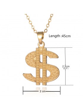 Ladies Teens Dollar Medallion Bling Ali G Gangster 80s Hip Hop Costume Necklace Accessary