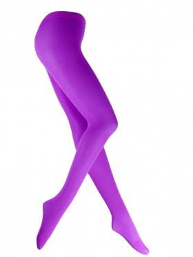 Purple 80s Disco Pantyhose Stockings Hosiery Tights