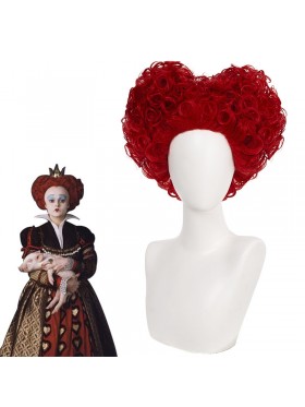 Queen of Hearts Wig Short Afro Curly Beehive Wig Alice in Wonderland