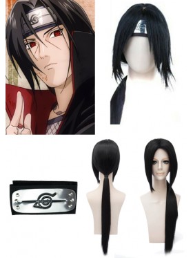 Naruto Akatsuki Itachi Uchiha Wigs and Headband