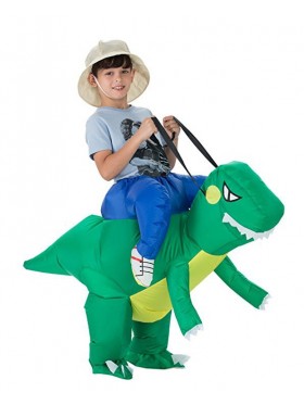 Child Dinosaur t-rex carry me inflatable costume