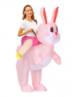 Adult Easter Bunny Carry Me Inflatable Costume