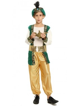 Boys Arabian Genie Aladdin Arab Prince Costume Childrens Kids Book Week Costume