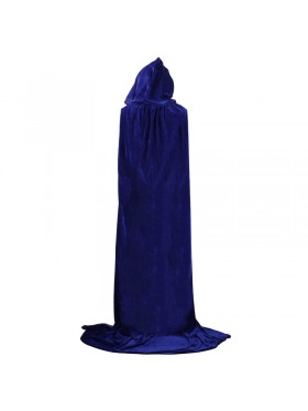 Blue Kids Hooded Cloak Cape Wizard Costume