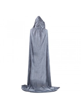 Grey Adult Hooded Cloak Cape Wizard Costume