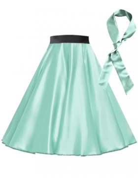 Light Blue Satin 1950's 50s skirt
