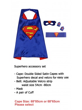 Superman Cape & Mask Costume set Superhero