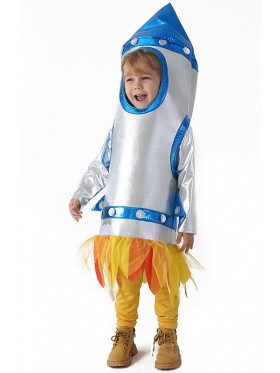 Kids Silver Rocket Nasa Costume