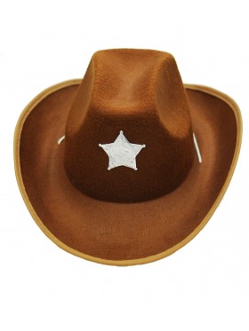 cowboy hat Rough Rider hat  Western Suede Look Cowboy Hat Fancy Dress Accessory 