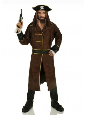 Adult Pirates Of The Caribbean outfit Captain Jack Sparrow PRESTIGE Costume 