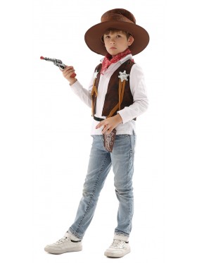 Kids Cowboy Sheriff Vest Costume Kit 