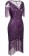 Purple 1920s Flapper Fancy Dress Costume