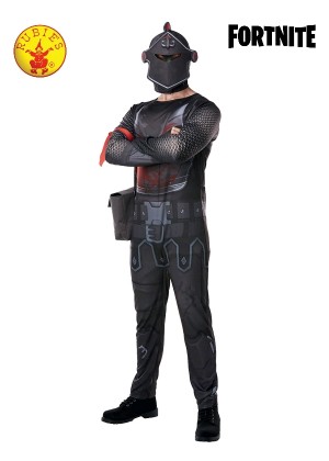 Mens Official Black Knight Fortnite Gaming Costume Outfit